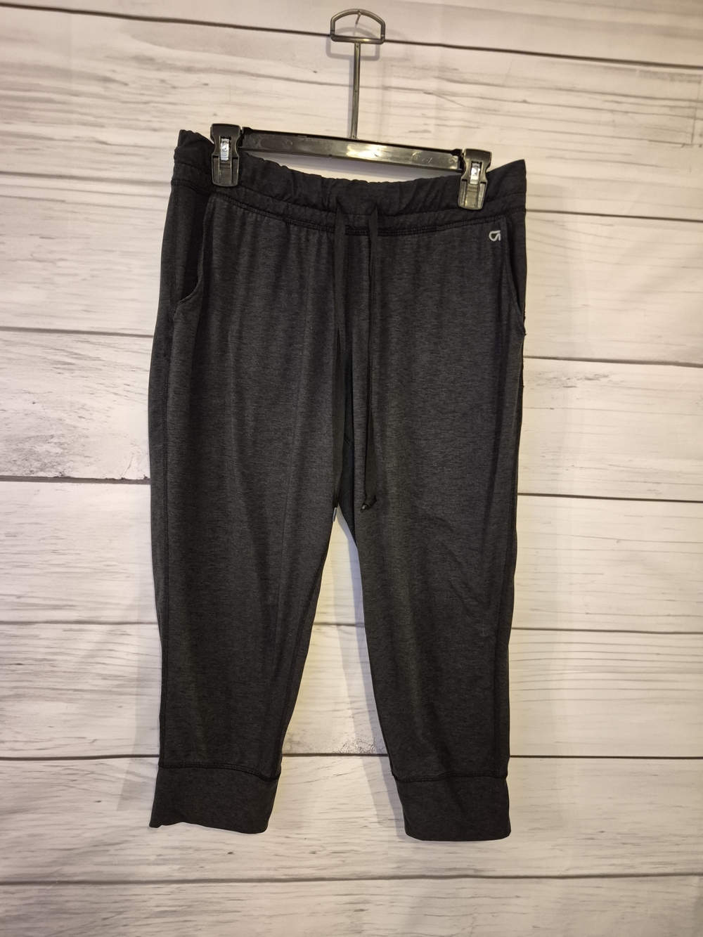 GAP Women's Dark Gray Cropped Jersey Jogger Pants Medium